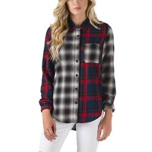 Vans women Meridian Mixed Flannel black red white